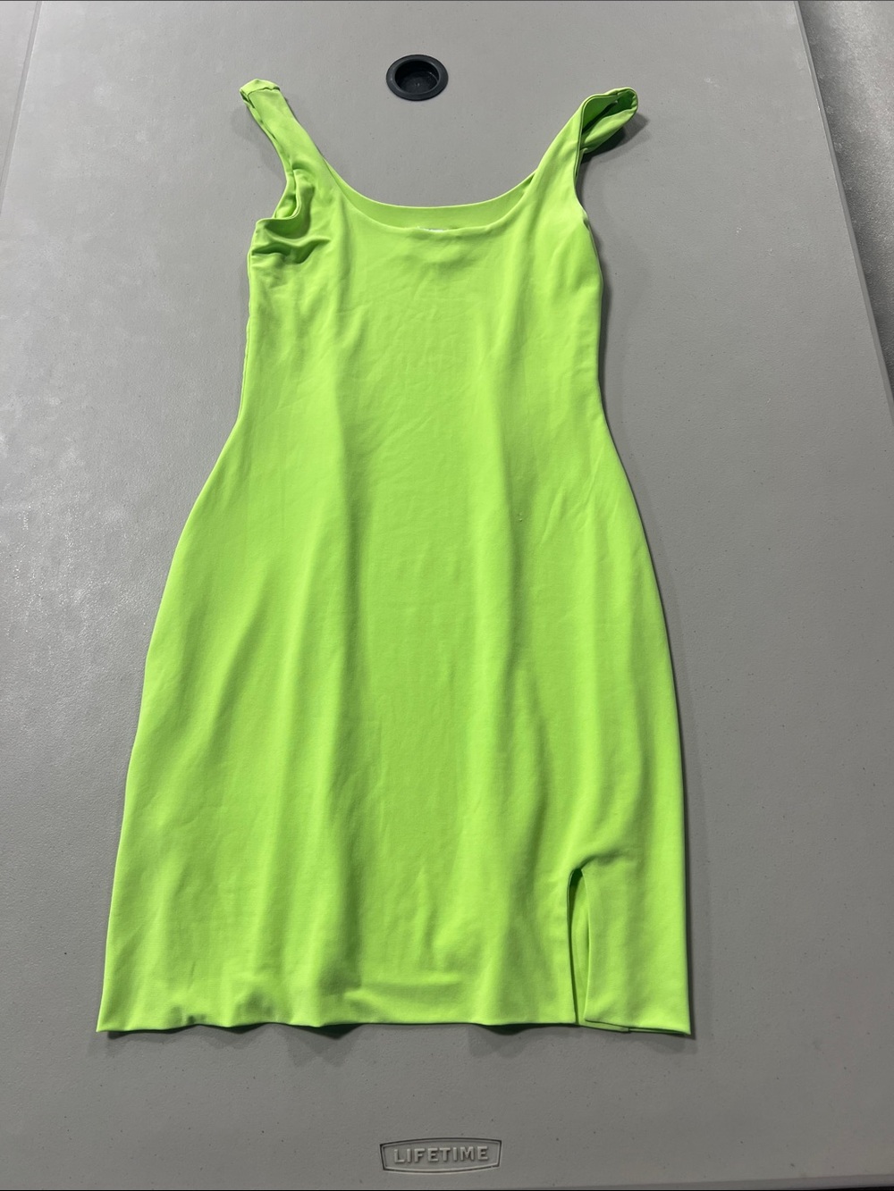 Neon Lime Tank Sheath Dress - Unbranded